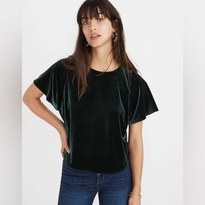 Madewell Velvet Butterfly Top